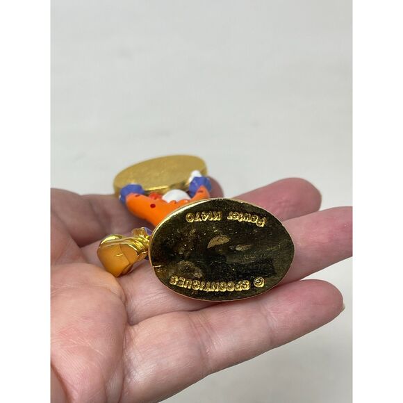 Spoontiques Vintage Pewter “Clown w/Mirror” w/a Swarovski Crystal & Gold Plating - Picture 3 of 7